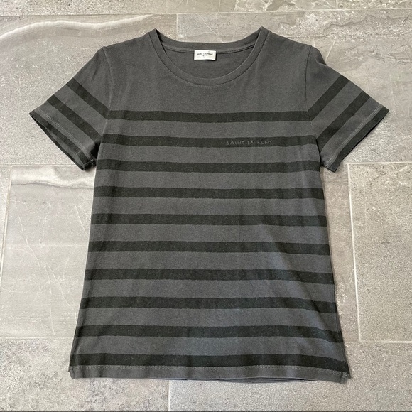 Saint Laurent Striped Tee, Size M - Picture 6 of 9